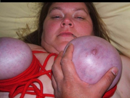 breasts suspension bondage girls